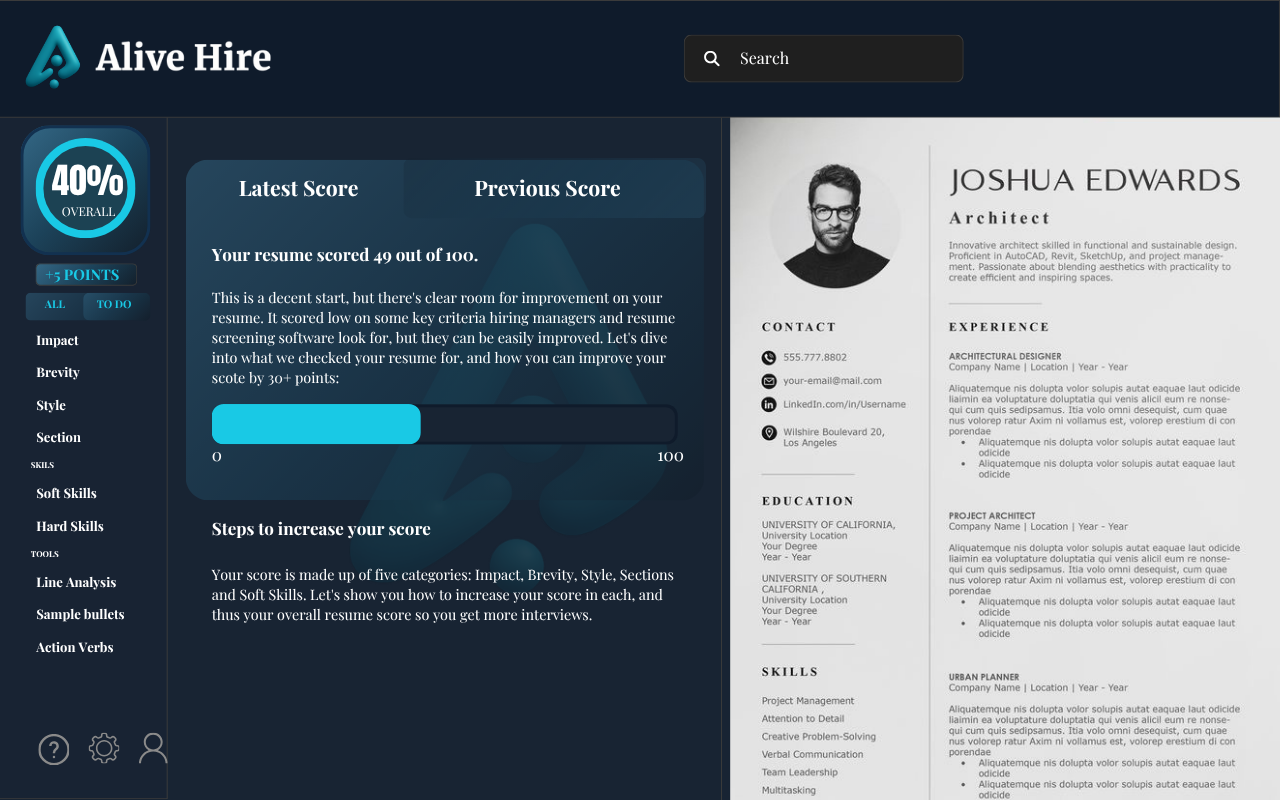 AI Optimized Resume – Builder Preview